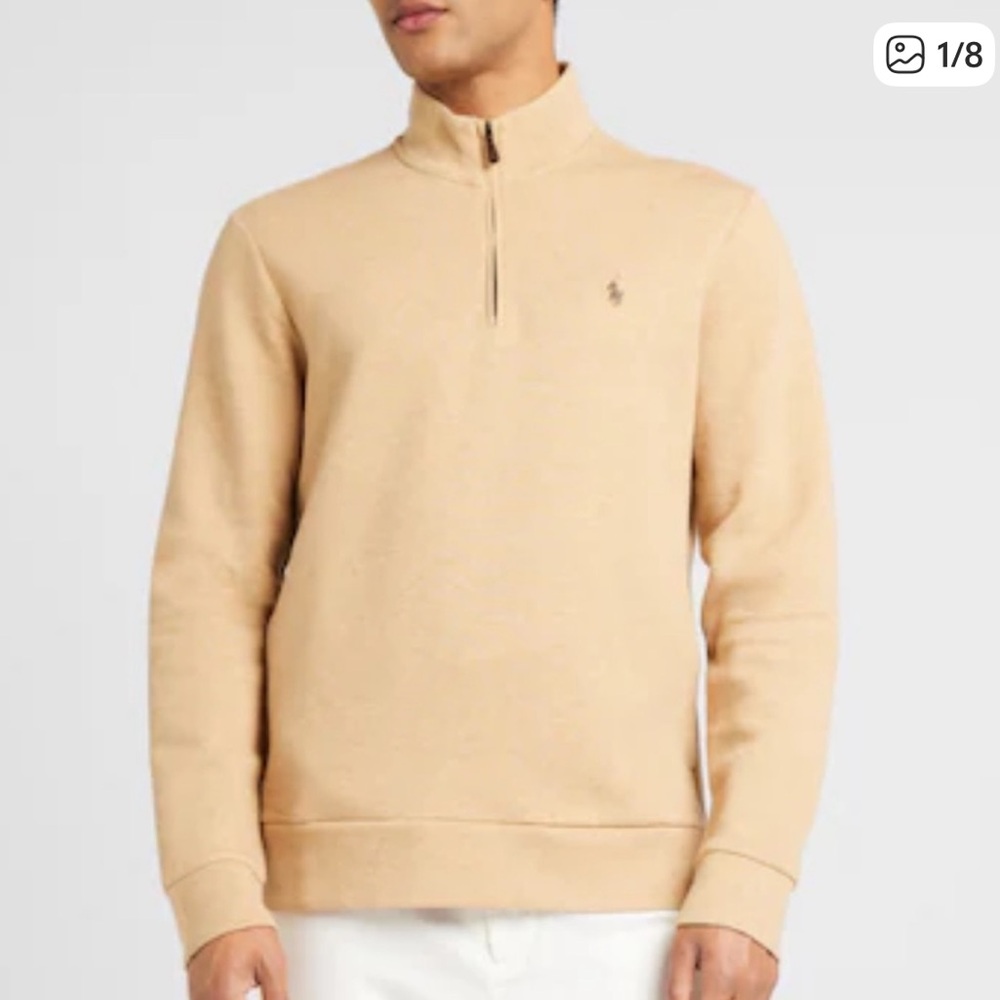 Ralph Lauren Men's pale yellow Zip-Up Sweater